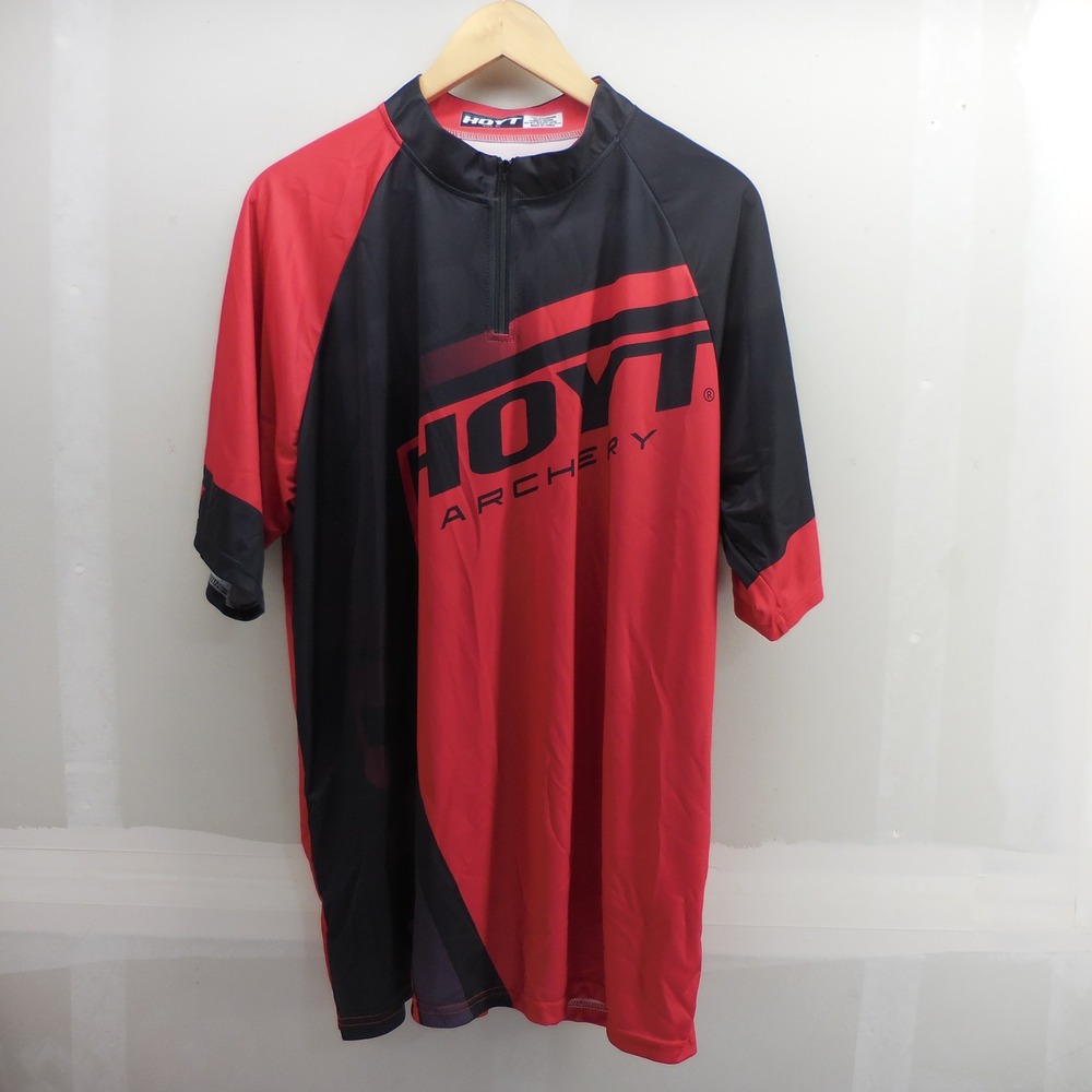 Hoyt Archery 2020 Shooter Jersey XL Red Black Quarter Zip Performance Shirt